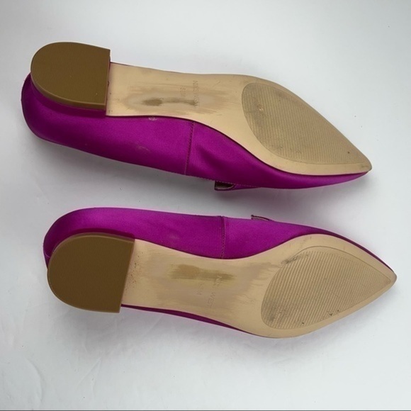 Nine West Nwabay Women’s Size 5.5 Pink Satin Pointed Toe Loafers - Picture 4 of 11